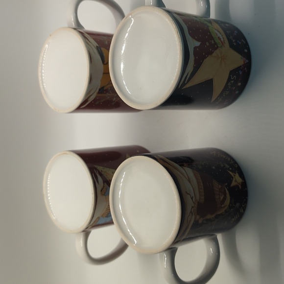 4 Ceramic Mugs tii Collections Winter Snowmen by Jo Moulton For Christmas - Picture 10 of 10
